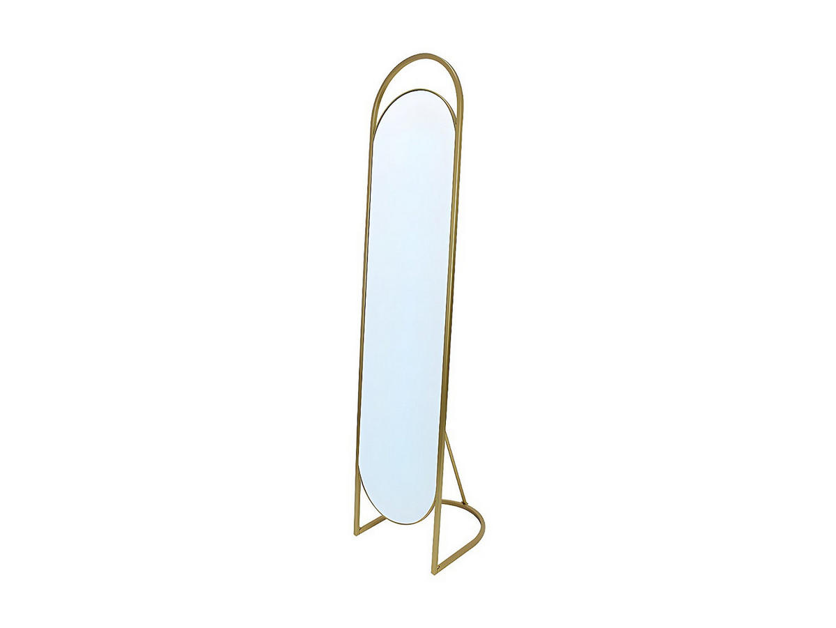 STANDSPIEGEL mit Füßen - 41 cm x 44 cm - metall - goldfarben Zineb - Goldfarben, Metall (41/171/44cm) - Vente-Unique