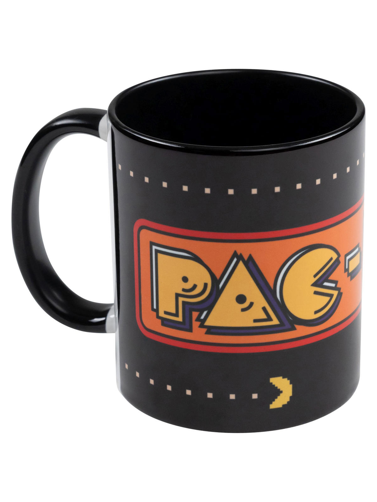KAFFEEBECHER Pac-Man Logo Schwarz 320 ml - Schwarz, Keramik (0.32L) - United Labels