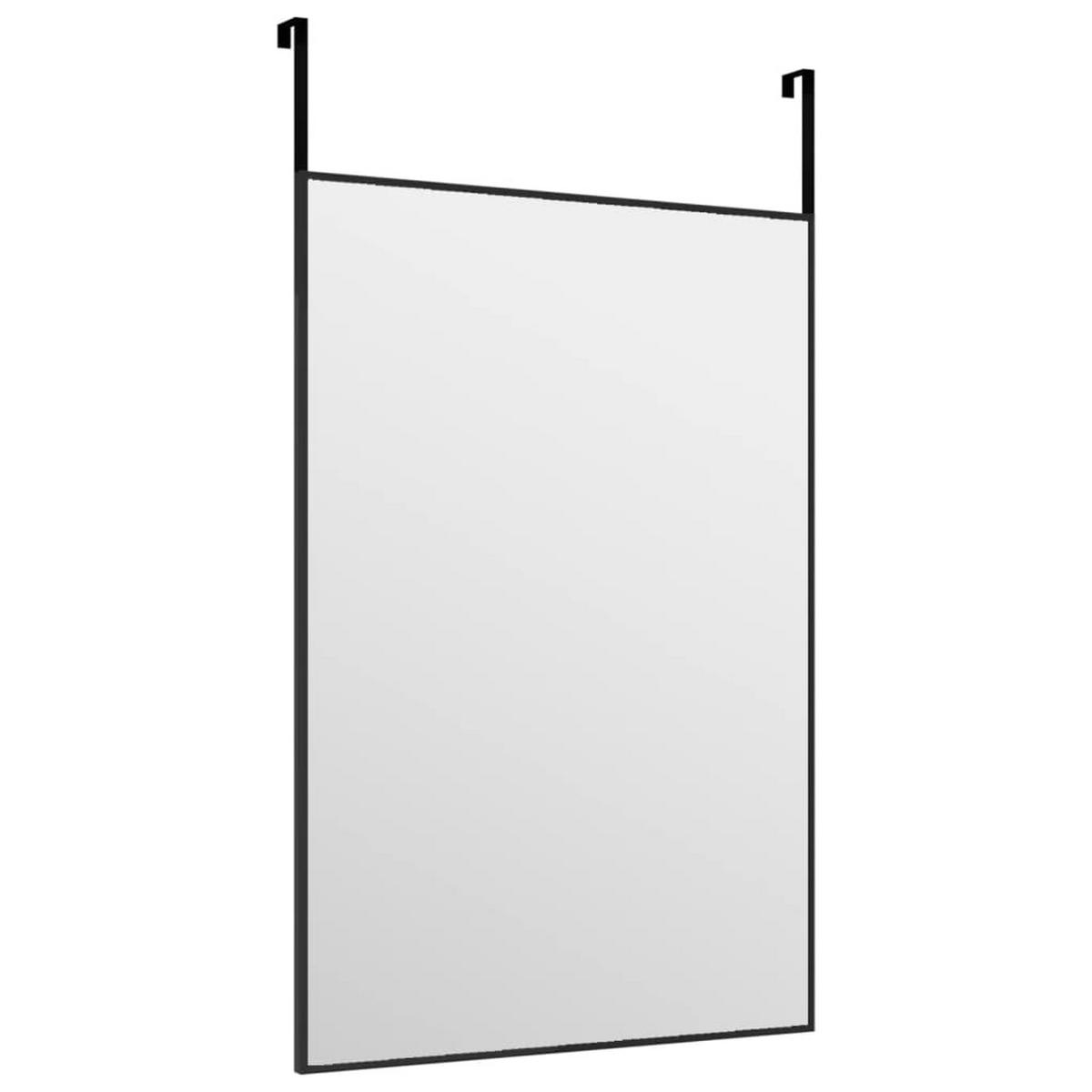 TÜRSPIEGEL Schwarz 40x60 cm Glas und Aluminium - Schwarz, Metall (40/60/1cm) - furnicato