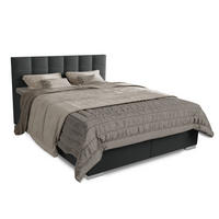 BOXBETT Seattle dunkelgrau 180x200 cm Malmo-Stoff - Dunkelgrau, Textil (180/200cm) - Juskys