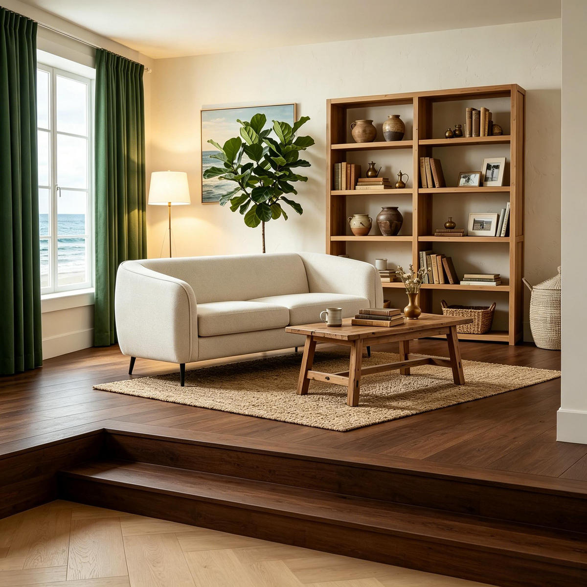 2-SITZER-SOFA DE-33492 Curved-Design mit Taschenfederkern Beige - Beige, Holzwerkstoff (160/72/76cm) - ComfortXL