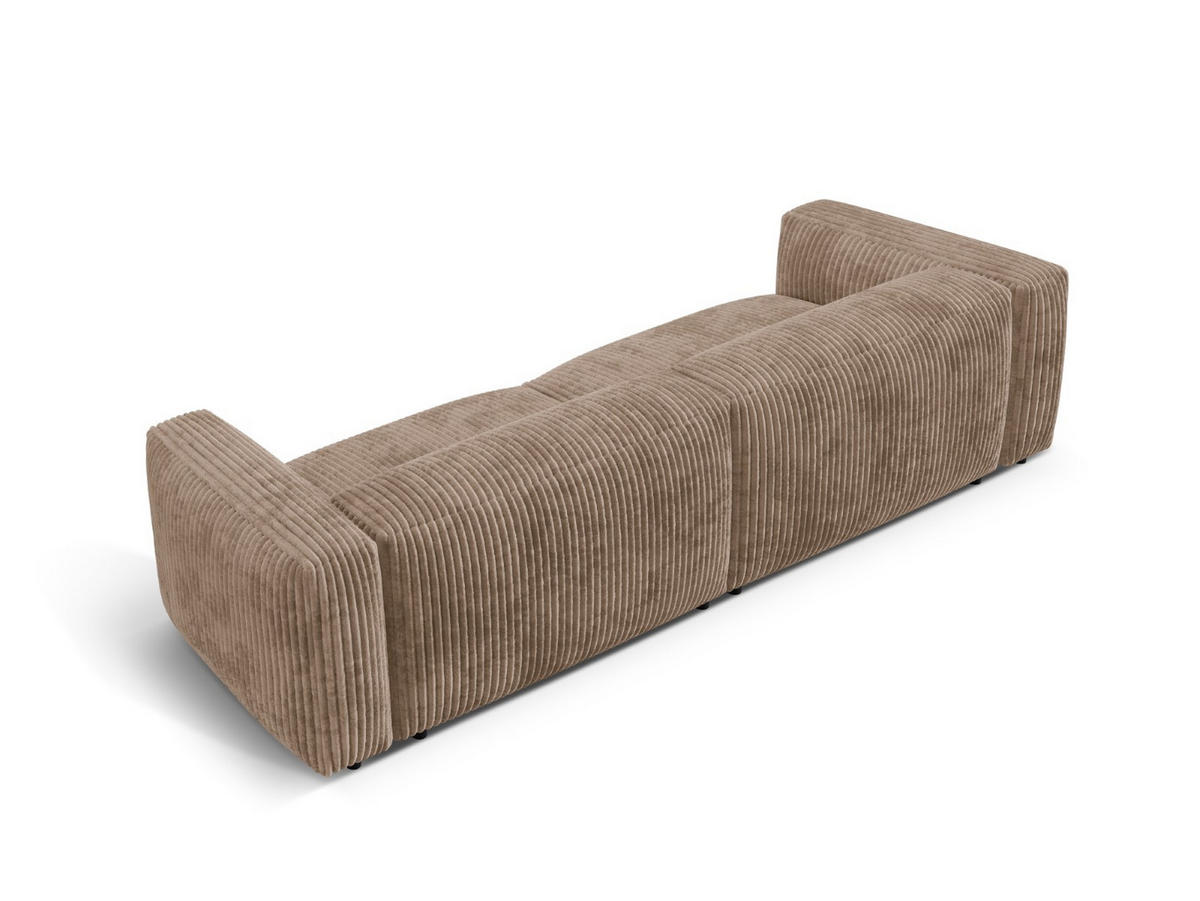 MODULARES-SOFA Martina aus Cord Eichel 4 Sitzplätze - Hellbraun, Textil (320/75/106cm) - Micadoni