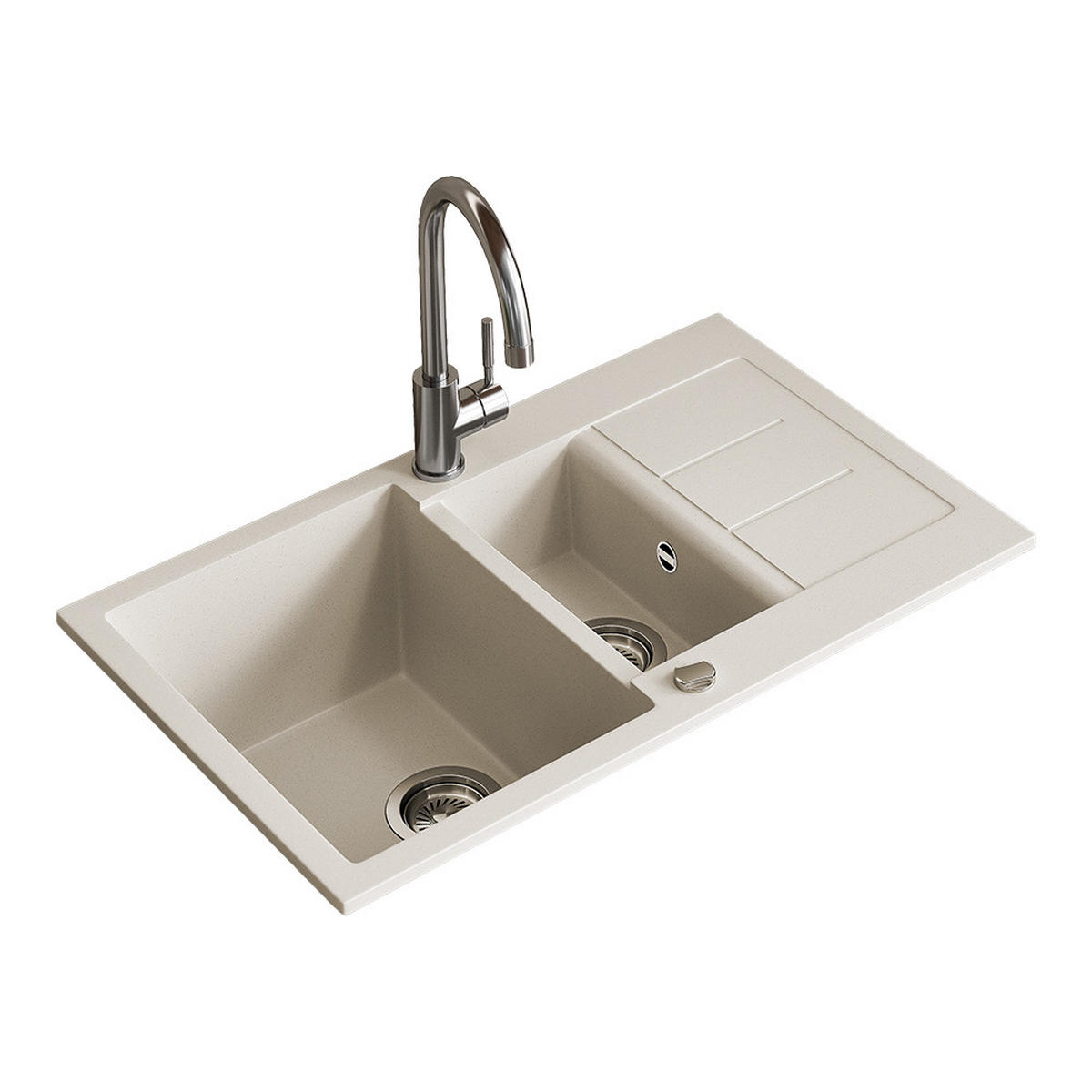 UMYVADLO Seattle Bílá - bílá, keramika (80/20/50cm) - Bergstroem