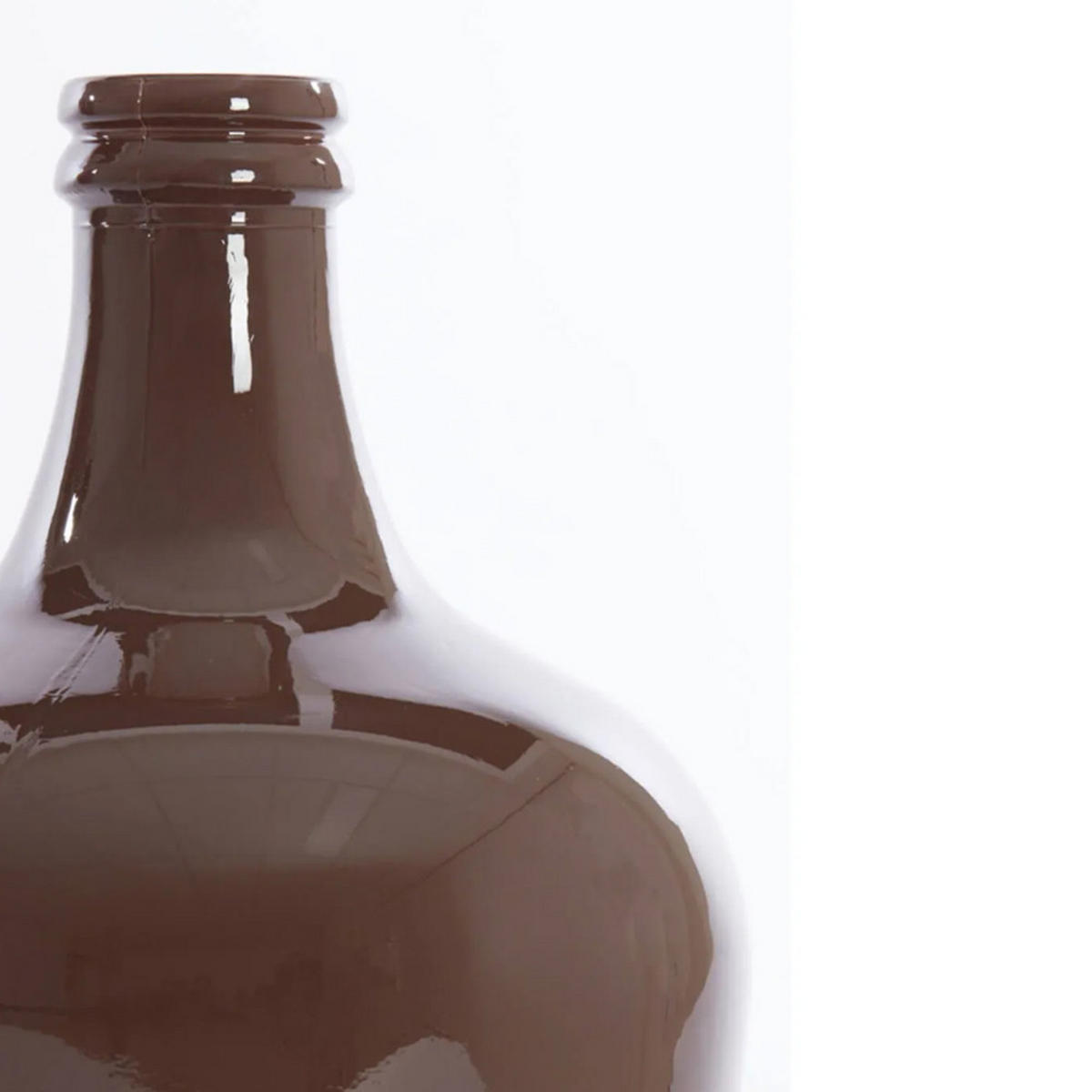 GLASVASE INCA Ø27x42 cm, Glas, Braun - Braun, Glas (27/42cm) - Light & Living