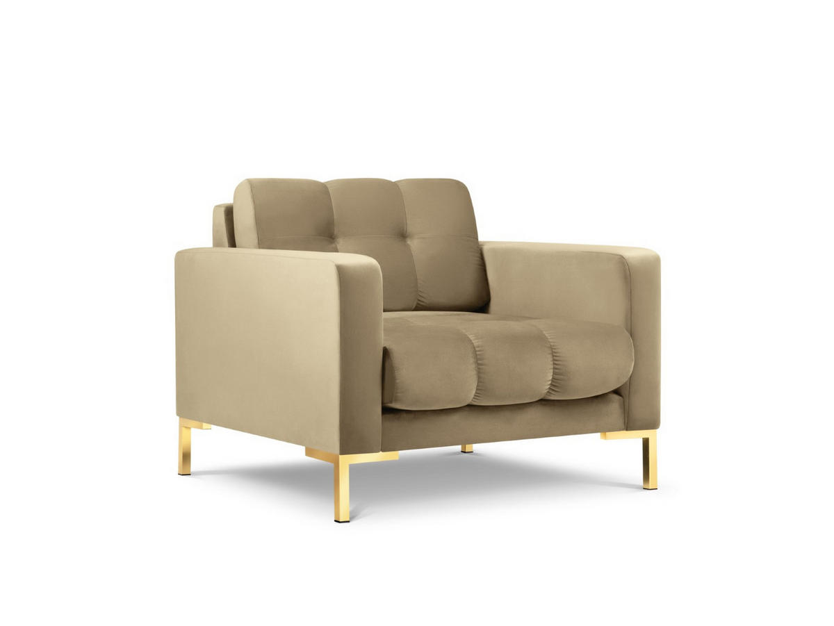 SESSEL Mamaia aus Samt beige - Beige, Textil (92/75/87cm) - Micadoni