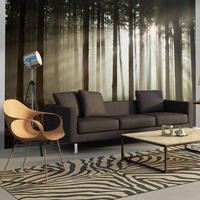 VLIESTAPETE Braun 200/154 cm - Braun/Grün, Textil (200/1cm) - KUNSTLOFT