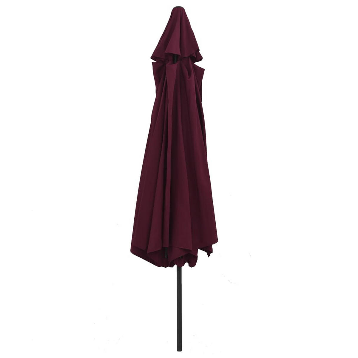 SONNENSCHIRM mit Metall-Mast 390 cm Bordeauxrot - Rot, Textil (390/390cm) - furnicato