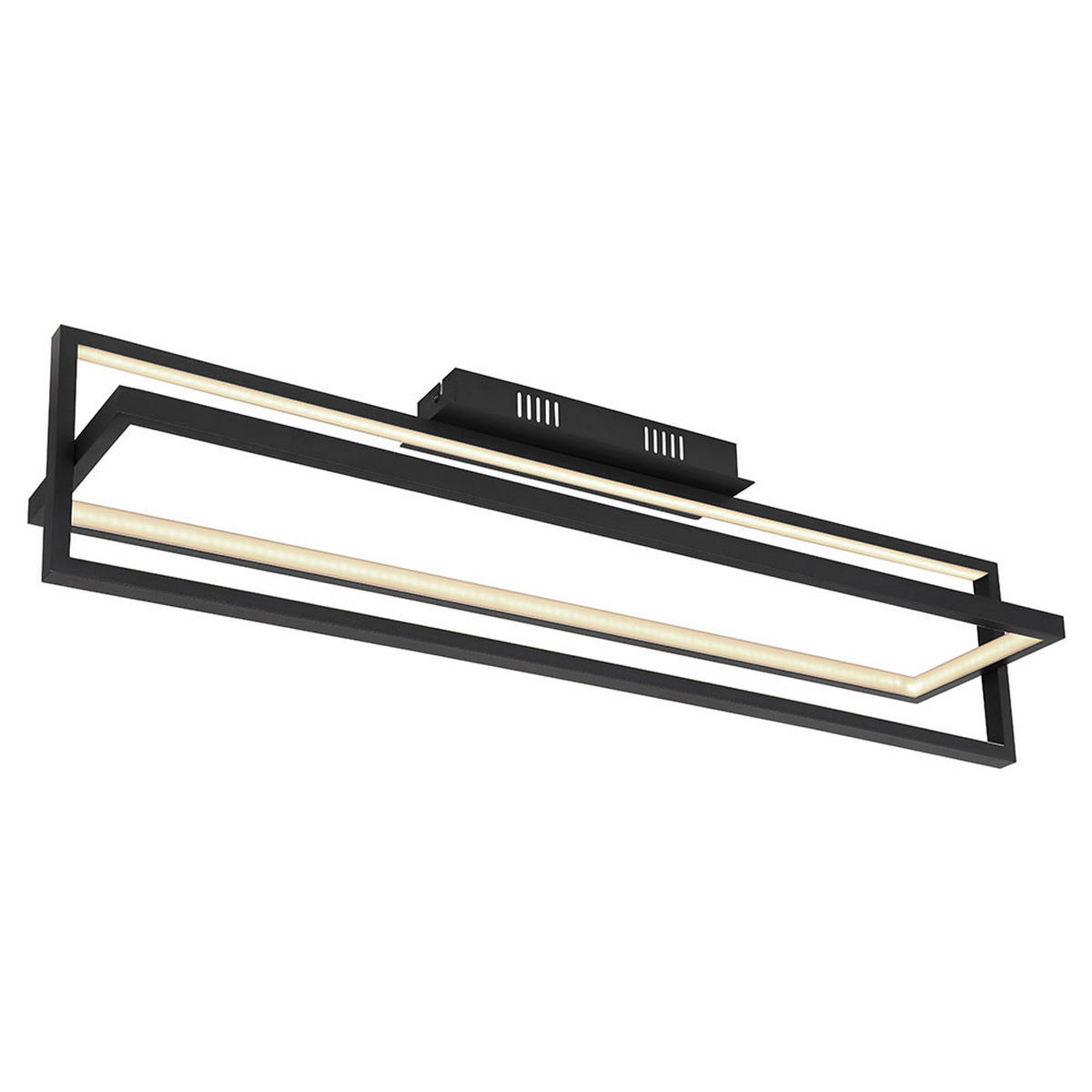 LED DECKENLEUCHTE Schwarz Metall - Schwarz, Metall (82/18/21.5cm) - Globo Lighting
