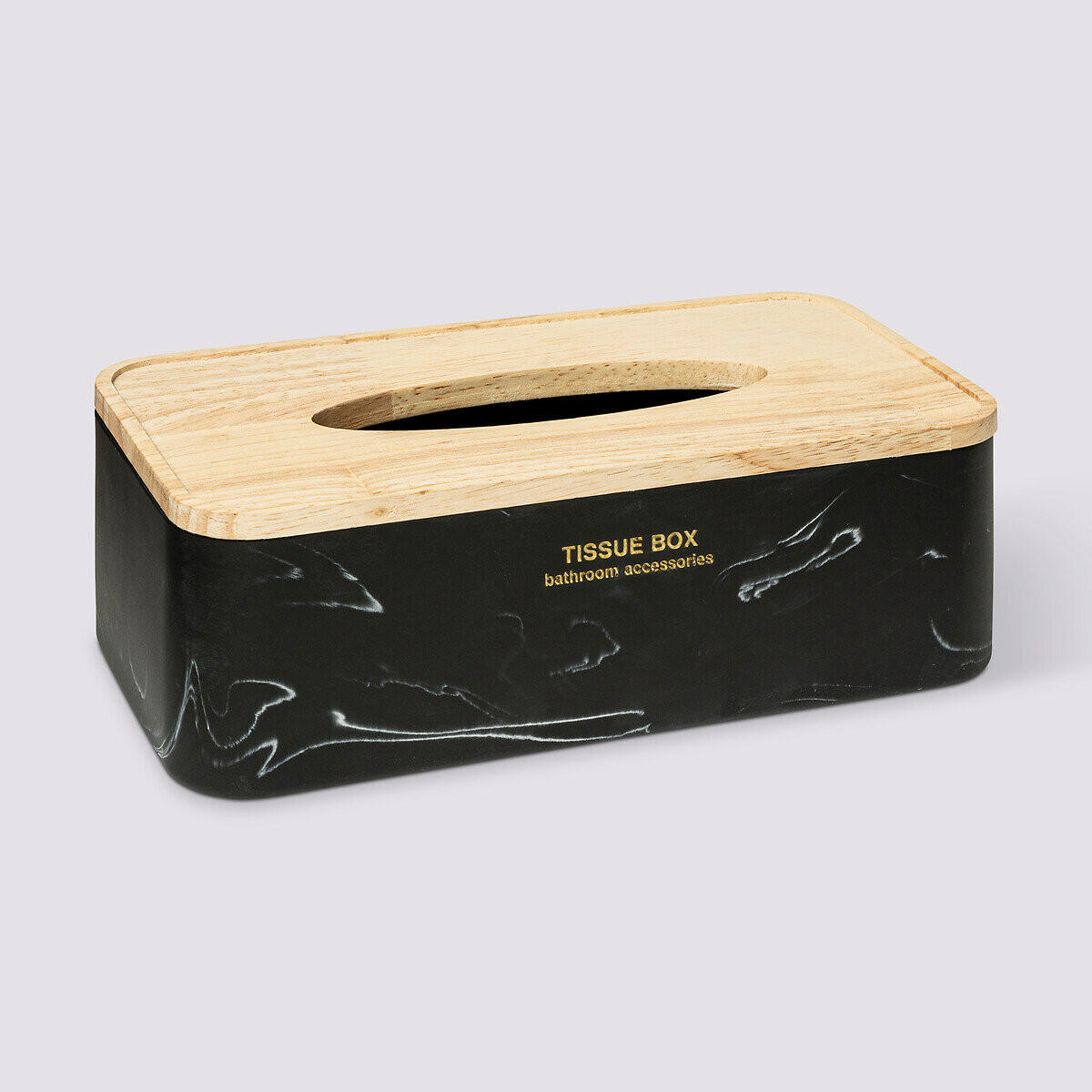 TASCHENTUCHBOX Lea - Schwarz, Kunststoff (25/13.3/8.6cm) - 5five Simply Smart
