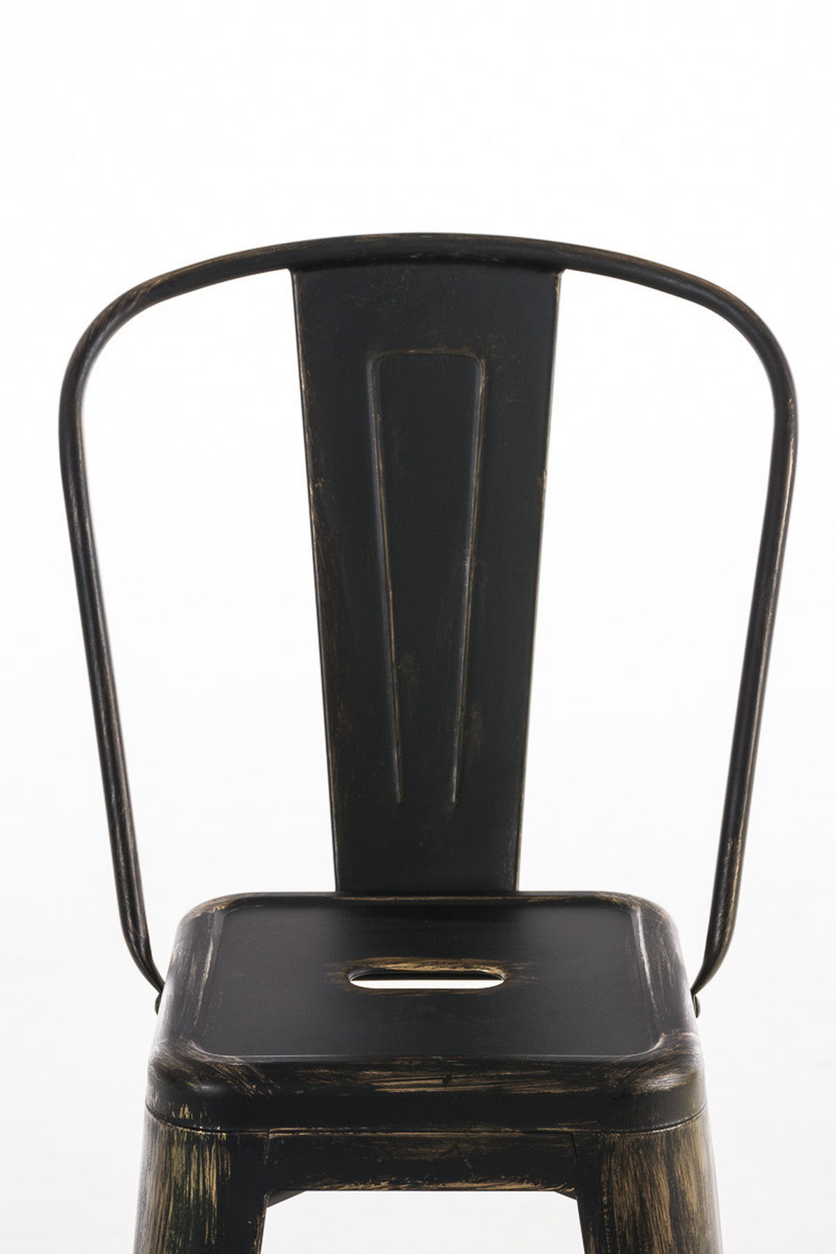 BARHOCKER Metall schwarz-gold - Eukalyptusholzfarben/Goldfarben, Metall (44/115/52cm) - CLP
