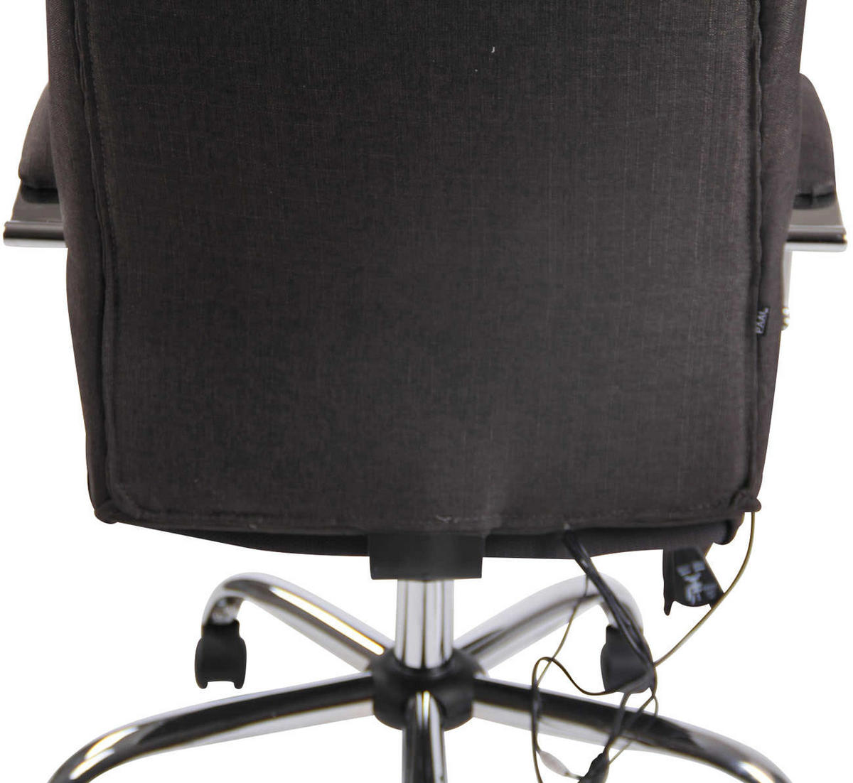 CHEFSESSEL Stoff dunkelgrau - Chromfarben/Dunkelgrau, Textil/Metall (63/114/72cm) - CLP