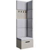 GARDEROBE Margaret V 81/203/43 mit gepolsterten Paneelen - Kaschmir/Schwarz, Holzwerkstoff/Kunststoff (60/206.5/42cm) - Beautysofa