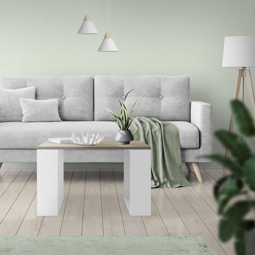Thumbnail - Ml-Design Couchtisch, Grau, Holzwerkstoff, 40x65x65 cm, Wohnzimmer, Wohnzimmertische, Couchtische