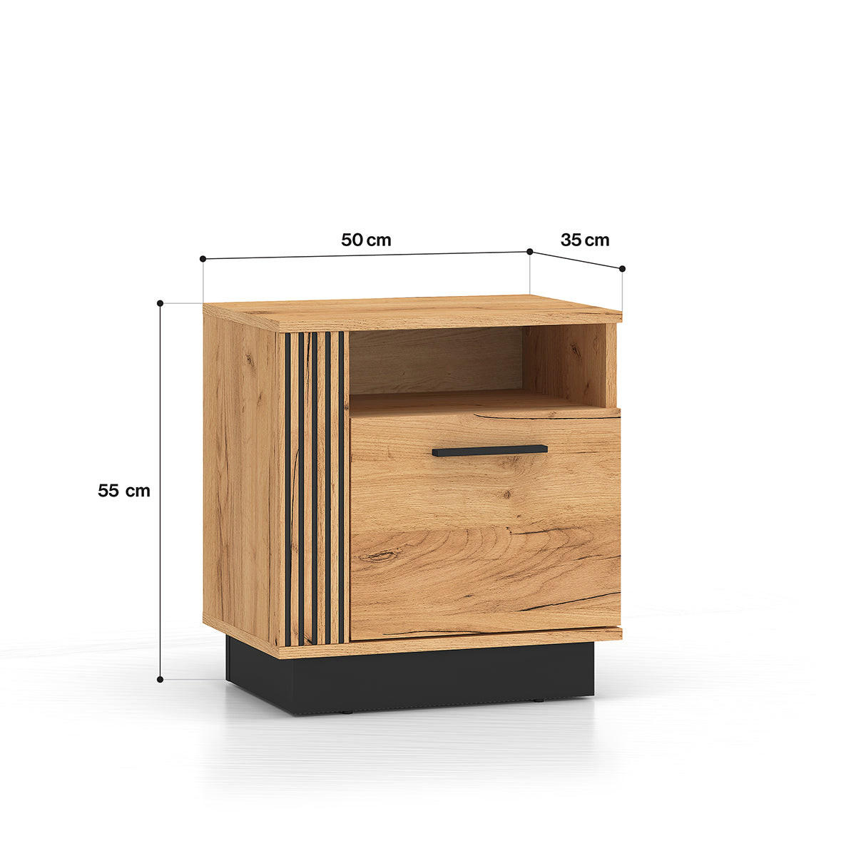 NACHTTISCH Solal Holz - Braun, Holzwerkstoff (50/55/35cm) - Petits-meubles