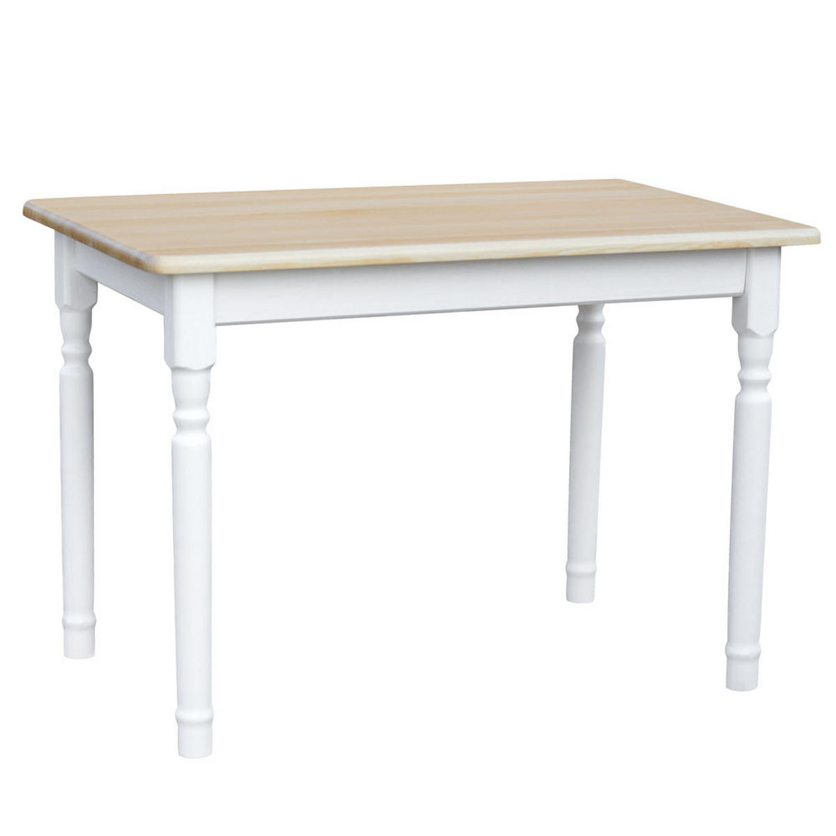 ESSTISCH aus Kiefernholz rechteckig in den Farben Weiß und Kiefer Lackiert 120/70/75 - Kieferfarben, Holz (120/70/75cm) - Koma