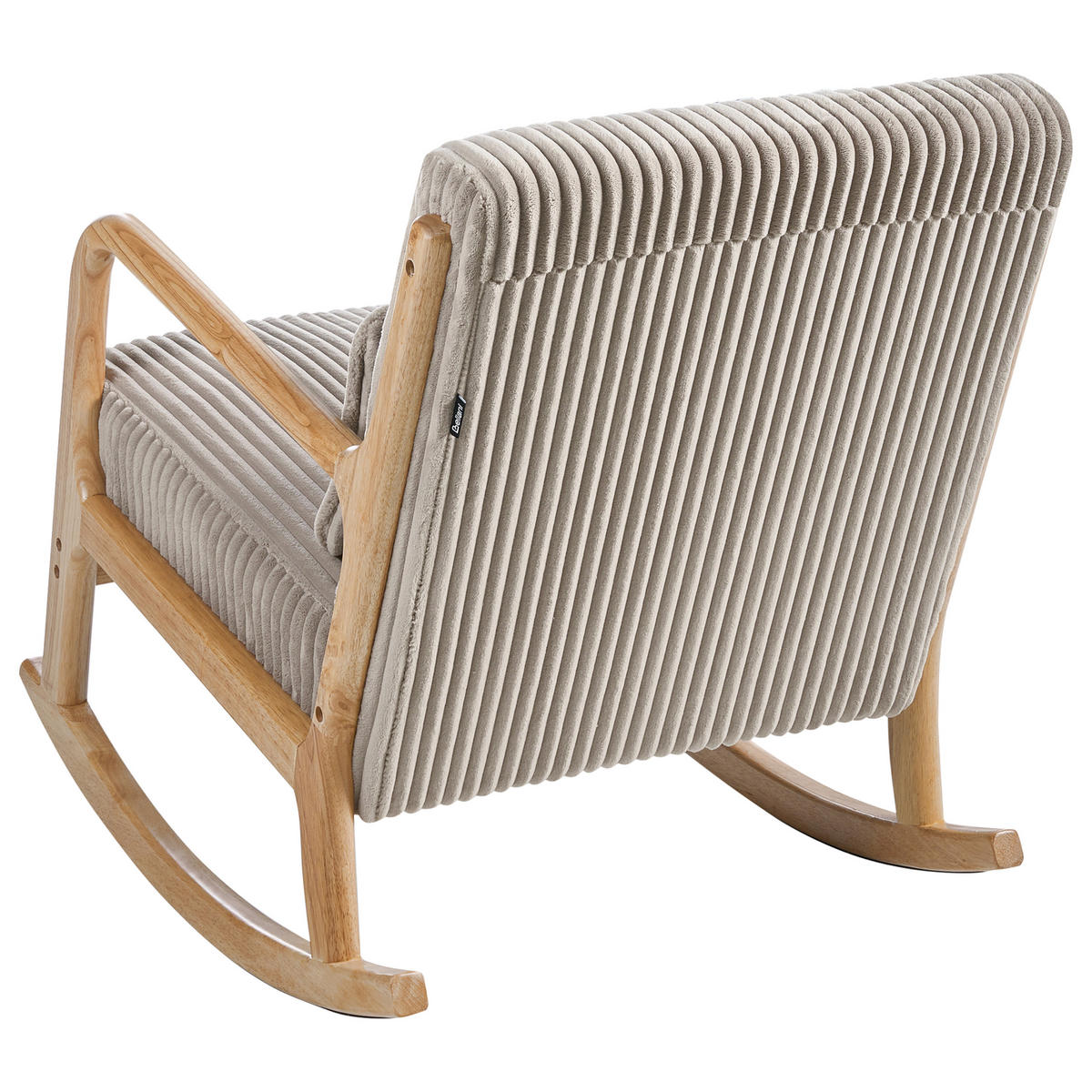 SCHAUKELSESSEL Hellbraun Sorsele - Hellbraun/Beige, Textil (65/79/81cm) - Beliani