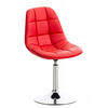 DREHSTUHL Lederlook rot - Rot, Textil/Metall (48/84/52cm) - CLP