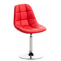 DREHSTUHL Lederlook rot - Rot, Textil/Metall (48/84/52cm) - CLP