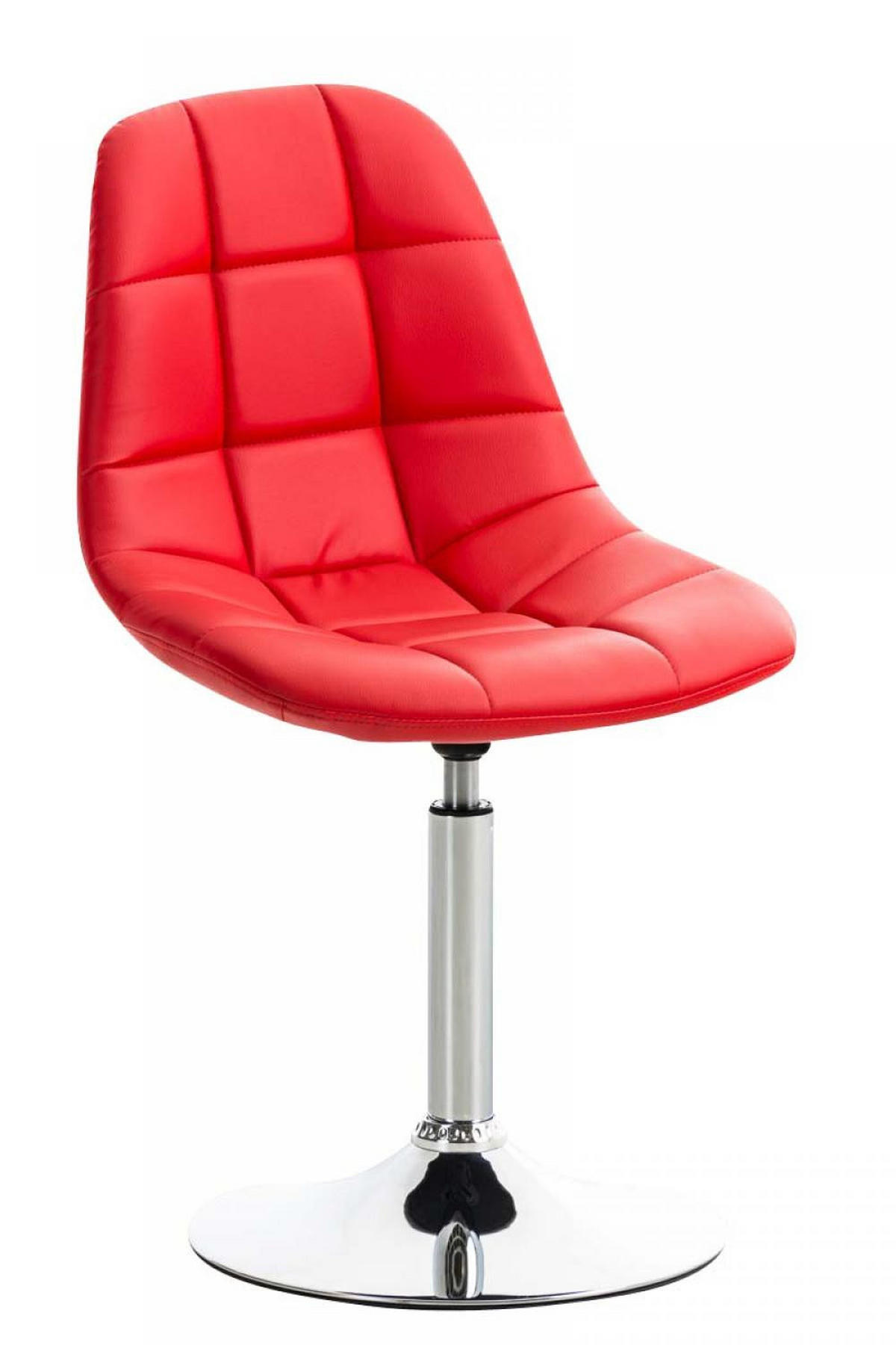 DREHSTUHL Lederlook rot - Rot, Textil/Metall (48/84/52cm) - CLP
