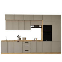 KÜCHENZEILE 400 cm - Langen KL9-M400 in Beige / Matt - Beige, Holz (400/248/58cm)