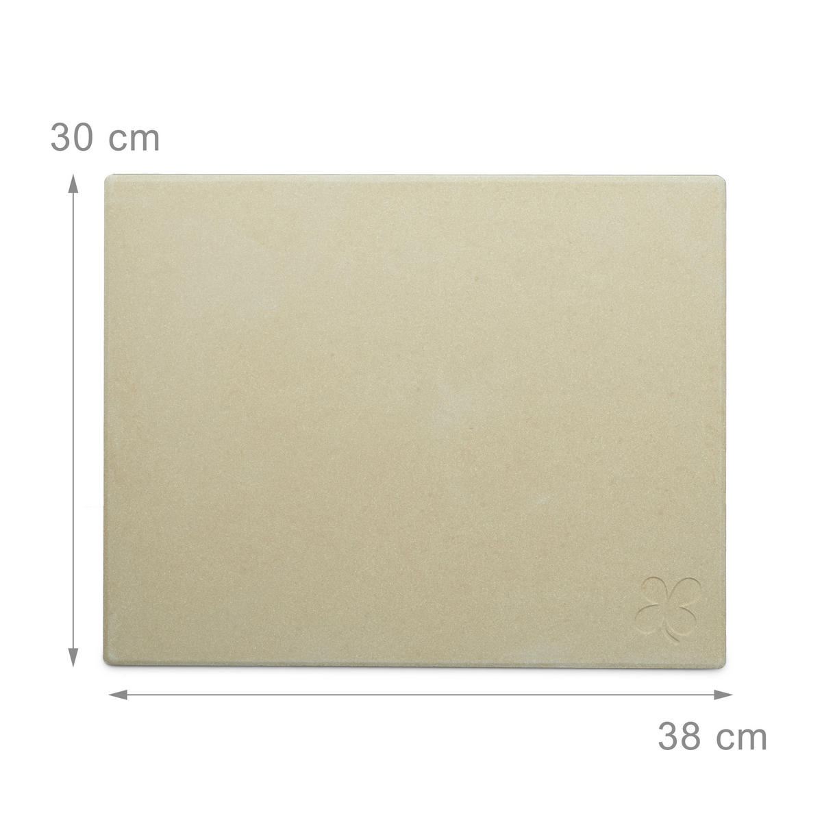 PIZZASTEIN Set - Hellbraun, Holz/Stein (43/7/31.5cm) - Relaxdays