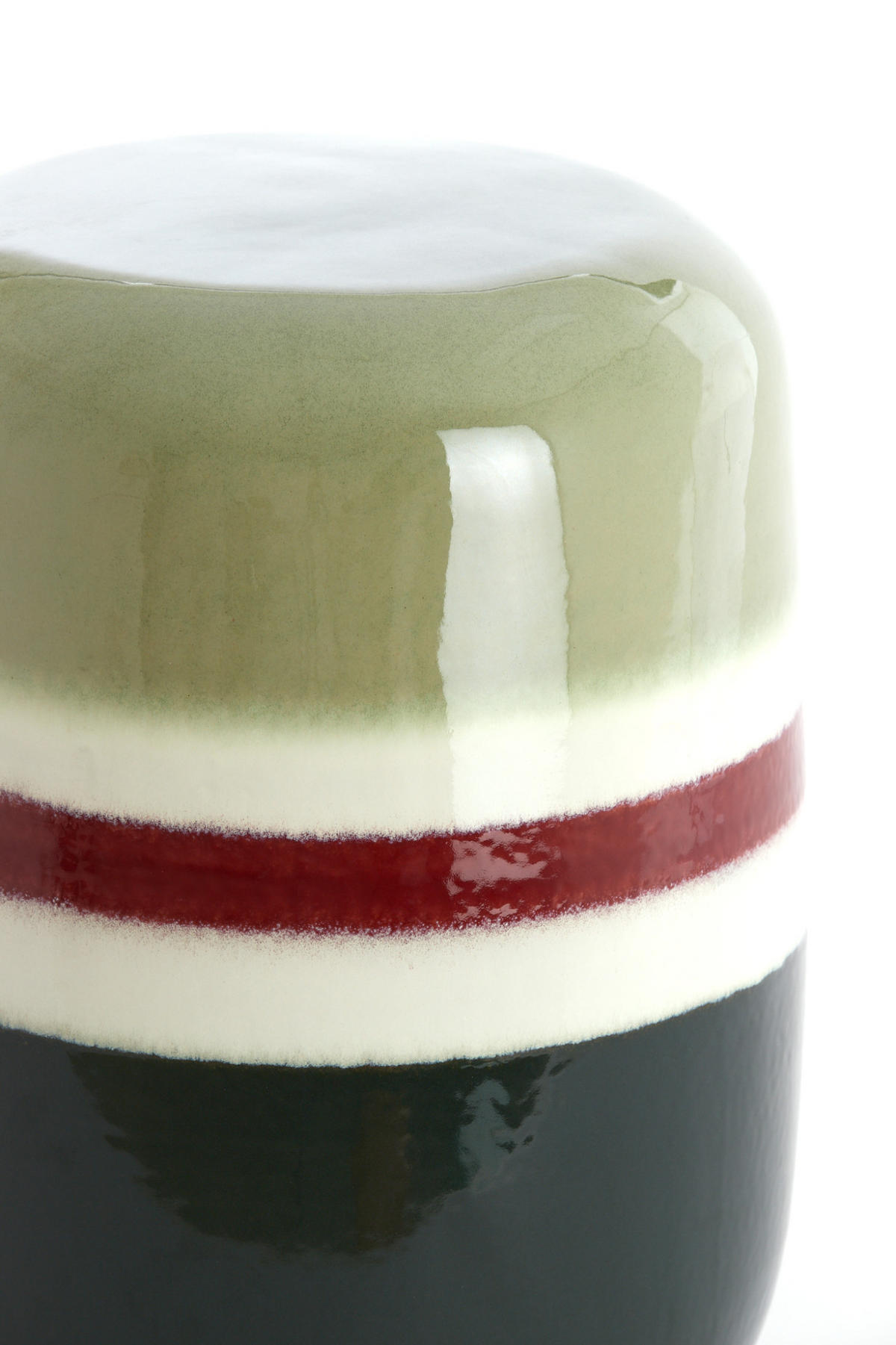 BEISTELLTISCH Franca Grün Ø34/46,5 cm - Dunkelgrün, Keramik (30.5/30.5/26cm) - Light & Living