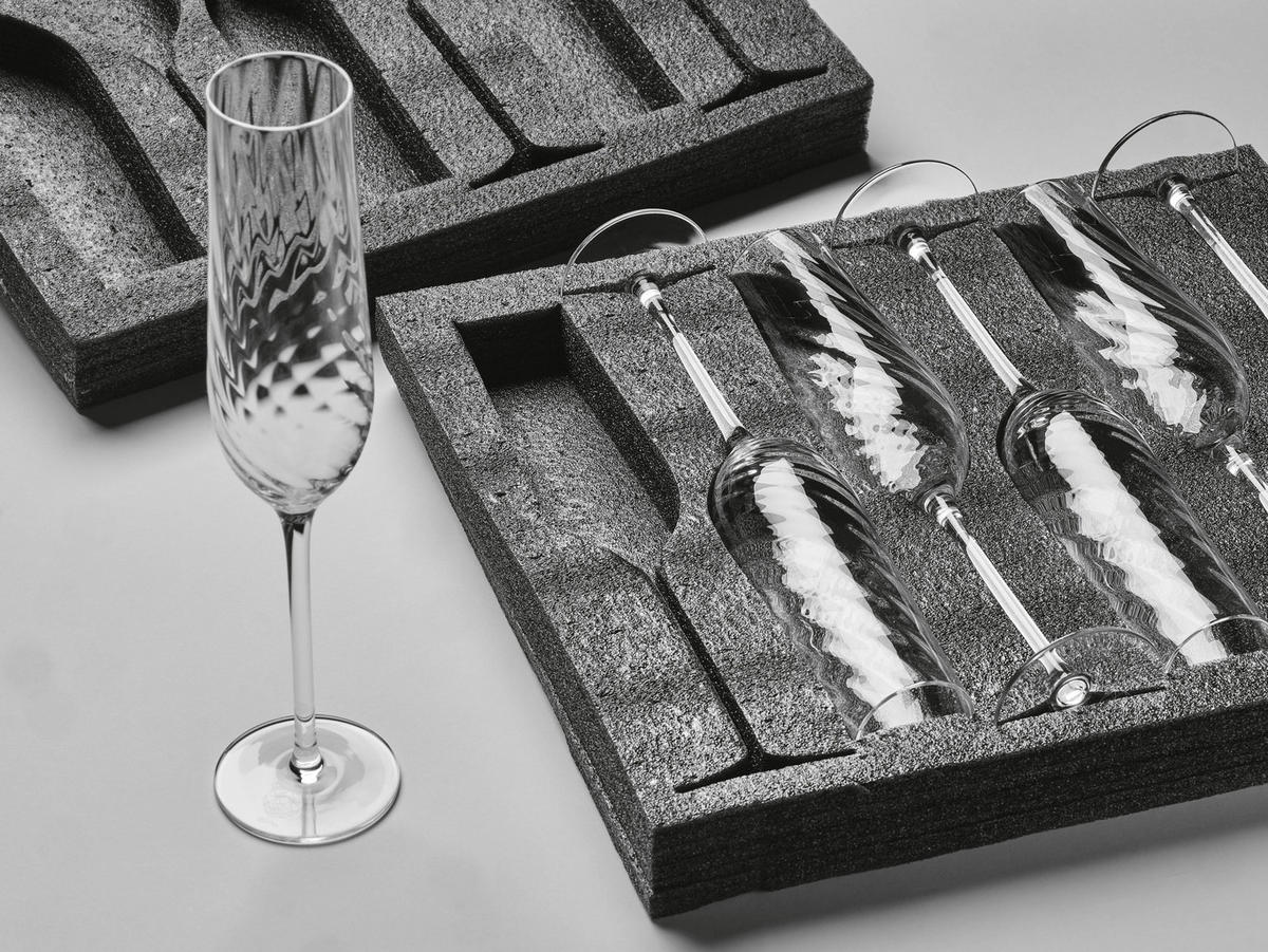 CHAMPAGNERFLÖTE Sten 260ml - 6er-Set - Transparent - Transparent, Glas (0.24L) - Björn