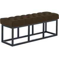 SITZBANK 120/38 cm Stoff Braun - Schwarz/Braun, Textil/Metall (120/46/38cm) - CLP