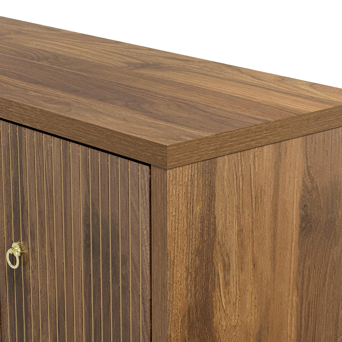 SIDEBOARD 147/40/80 cm Walnuss aus MDF mit 4 Türen - Walnussfarben, Holzwerkstoff (40/80/147cm) - OKMYHOME
