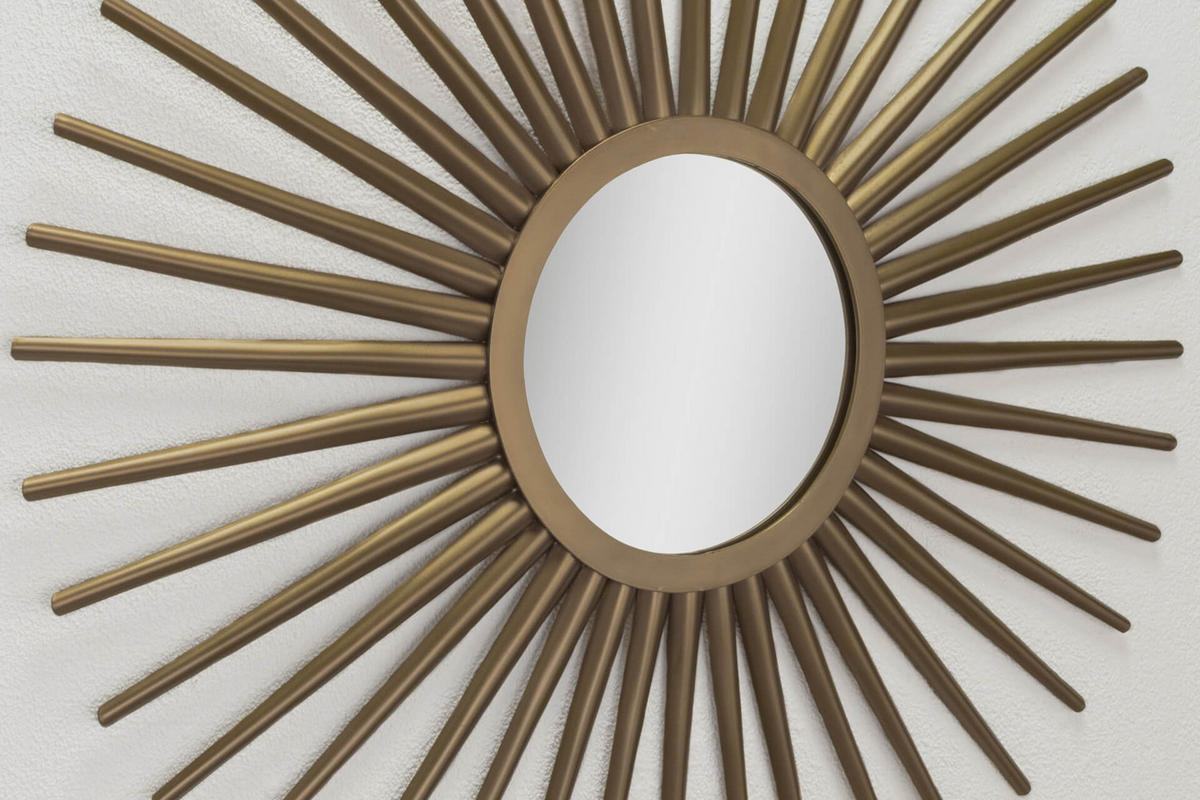 WANDSPIEGEL Gold 92/92 cm - Goldfarben, Metall (7.1/92/3cm) - KUNSTLOFT