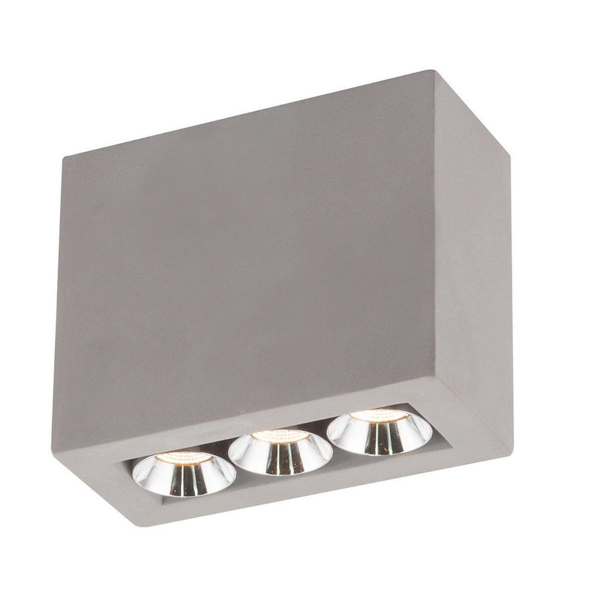 LED DECKENLEUCHTE TIMO Betonoptik Grau 2er Set - Grau, Metall (12.2/5.6/10cm) - Globo Lighting