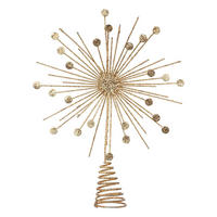 WEIHNACHTSBAUMSPITZE Goldener Stern 30 cm - Goldfarben, Metall (30cm) - Atmosphera Createur d´interieur