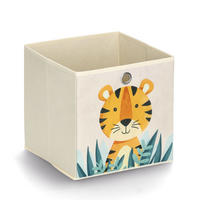 AUFBEWAHRUNGSBOX Tiger, Vlies - Beige - Beige/Gelb, Textil (28/28cm) - Zeller Present