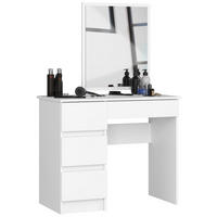 MĂSUȚĂ de machiaj cu oglindă - alb, compozit lemnos (90/142/50cm) - RAUMHIRSCH FURNITURE