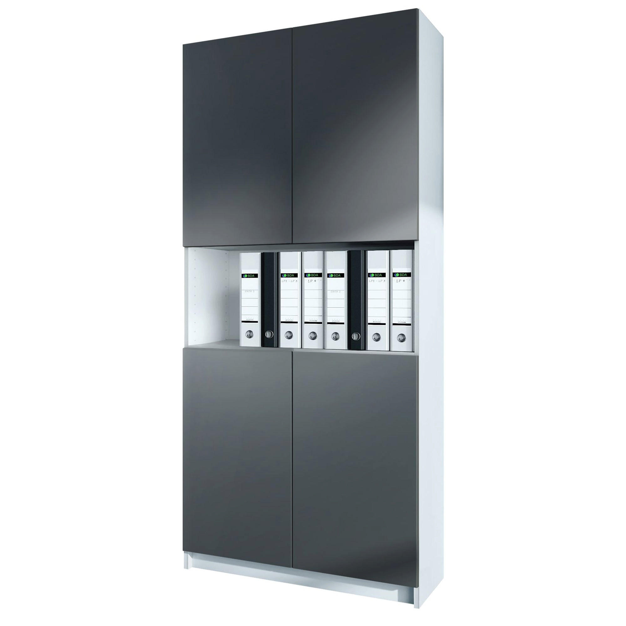 InnoFurn Aktenschrank Anthrazit 82x184x37 cm