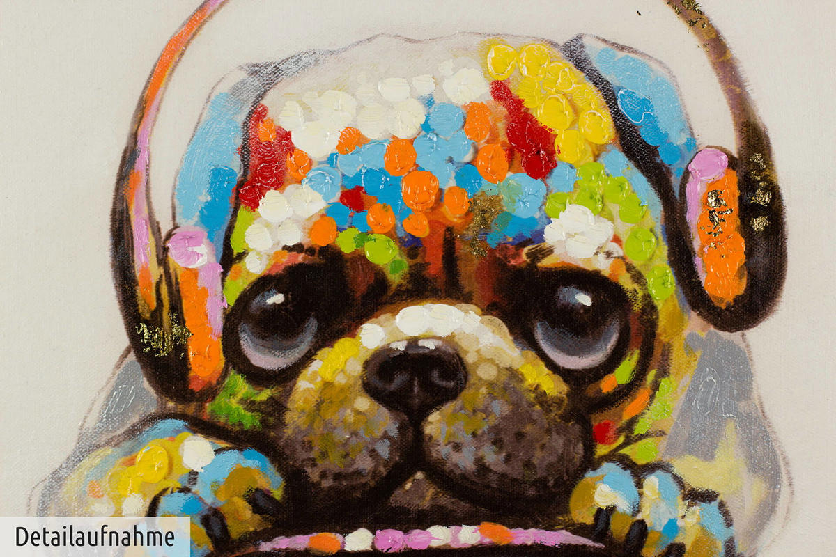 ACRYLBILD HANDGEMALT 60/60 cm - Multicolor, Holz/Textil (60/60cm) - KUNSTLOFT