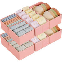 SCHUBLADEN Organizer 8-teiliges Set Rosa - Rosa, Textil (15/9/30cm)