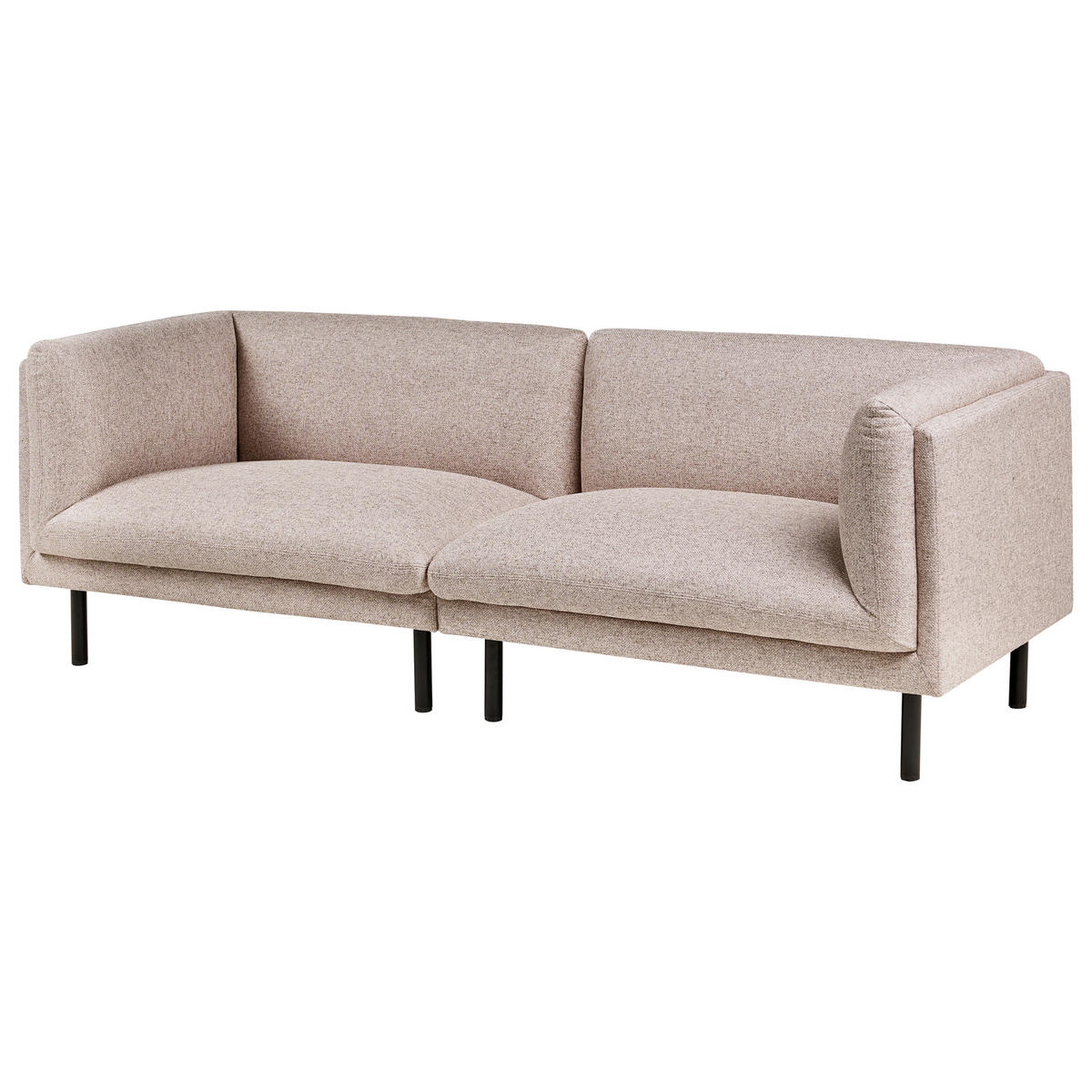 POHOVKA 3-místná Látka Světle hnědá Vorgod - světle hnědá, textil (221/76/85cm) - Beliani