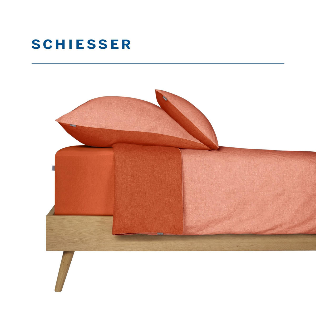 BETTWÄSCHESET Doubleface - Renforcé - 2-teilig - 135 x 200 cm - Terrakotta - Terracotta, Textil (135/200cm) - SCHIESSER