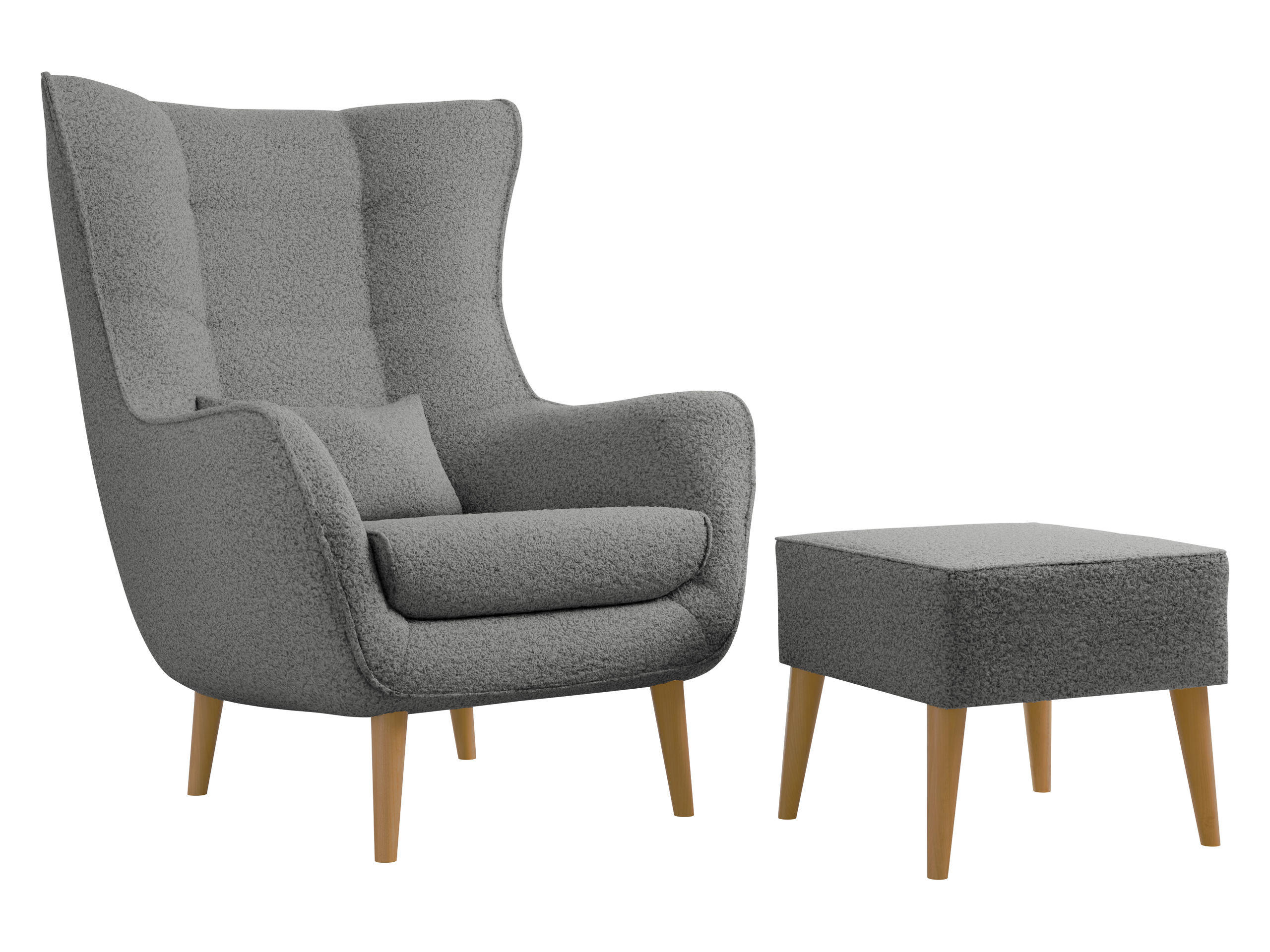 Mirjan24 Sessel Grau 80x106x95 cm