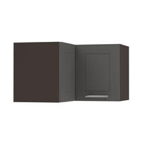 ECKHÄNGESCHRANK Kvantum W12/60/36 Graphit Matt / Lava Matt 60 / 60 / 36cm - Dunkelgrau/Graphitfarben, Holz/Holzwerkstoff (60/36/60cm) - Feldmann-Wohnen
