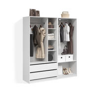 GARDEROBA Trento Bela Komplet 2 - bela, leseni material (100/200/50cm) - Livinity®
