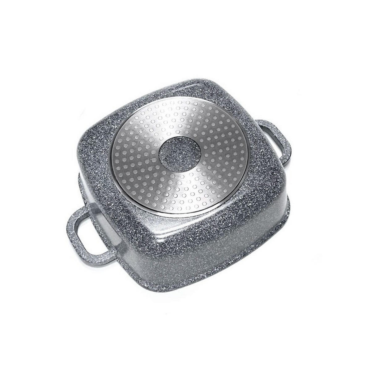 TOPF Grau 22/22/9 cm KB7529 - Grau, Glas (22cm) - Klausberg 