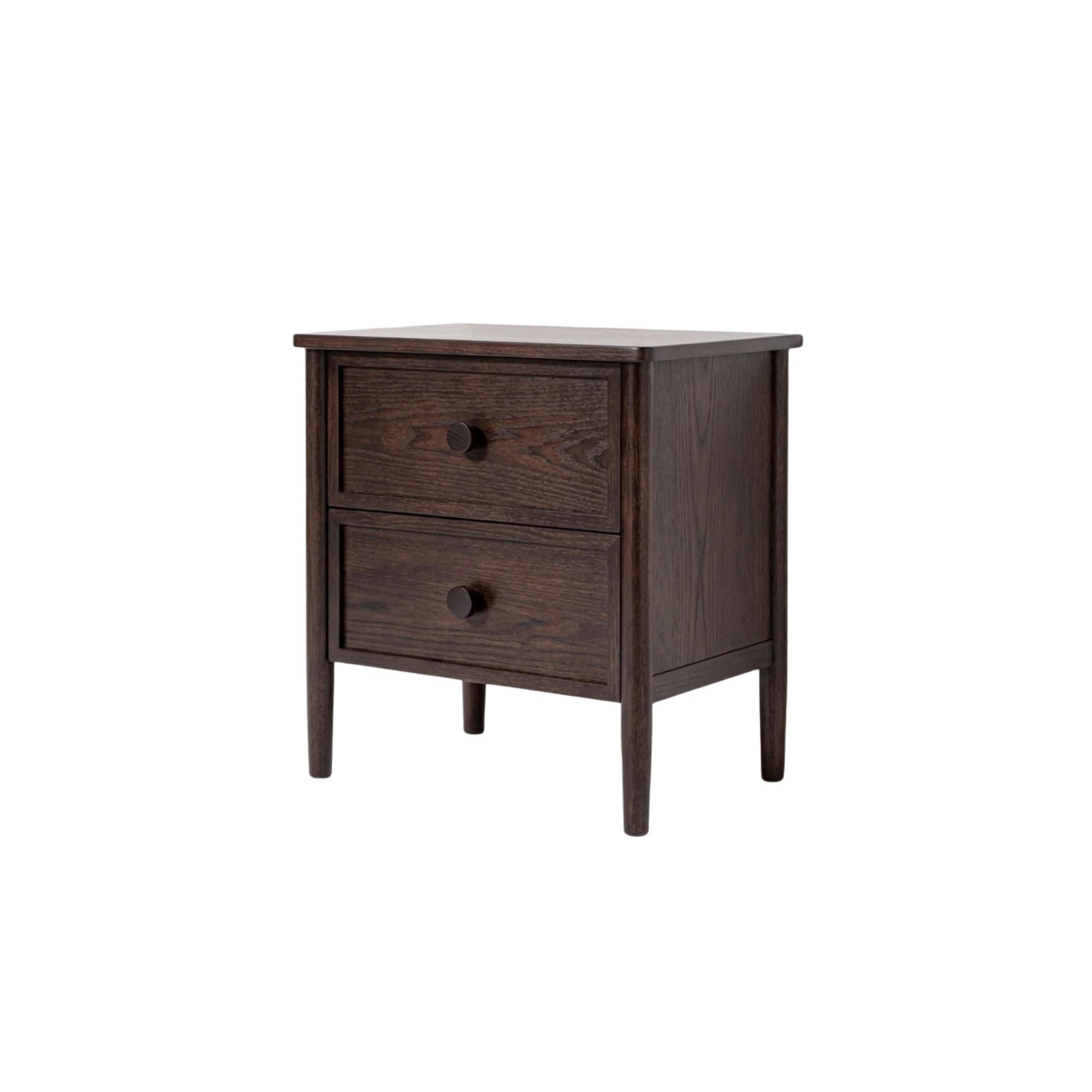 NACHTTISCH Rose, Eichenholz und Eichenfurnier, Espresso - Braun, Holz (58/60/40cm) - WOODEK