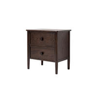 NACHTTISCH Rose, Eichenholz und Eichenfurnier, Espresso - Braun, Holz (58/60/40cm) - WOODEK