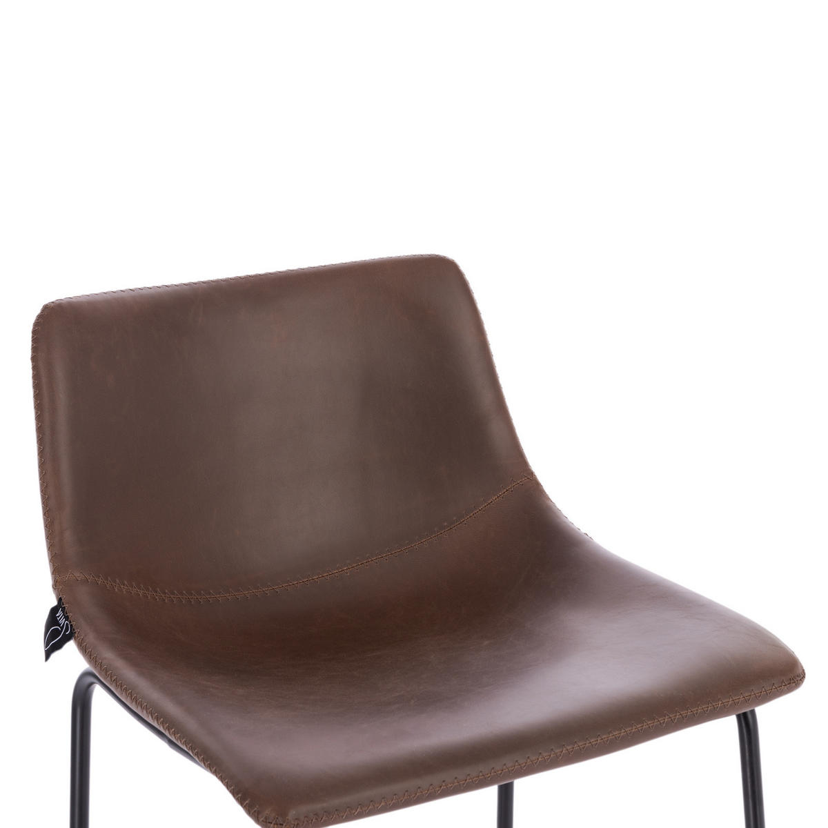 BARHOCKER JOHN Kunstleder 2er Set Braun - Braun, Textil (49/97/50cm) - SVITA