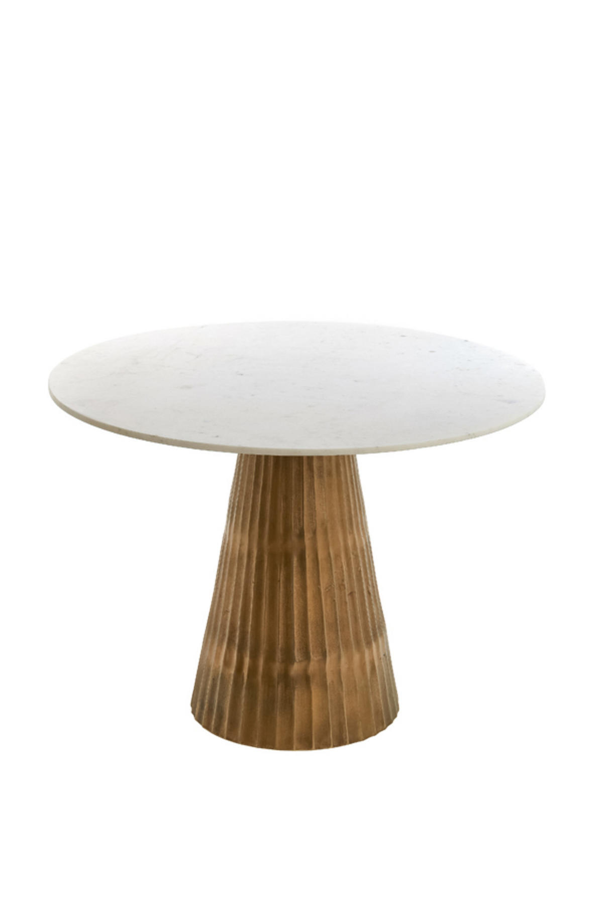 TISCH Leyda Weiß Ø100/78 cm - Weiß, Metall (100/100/78cm) - Light & Living