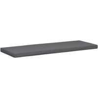 SITZKISSEN eckig 136/48/8 cm Kunststoff Dunkelgrau - Dunkelgrau, Kunststoff/Textil (48/136/8cm) - CLP
