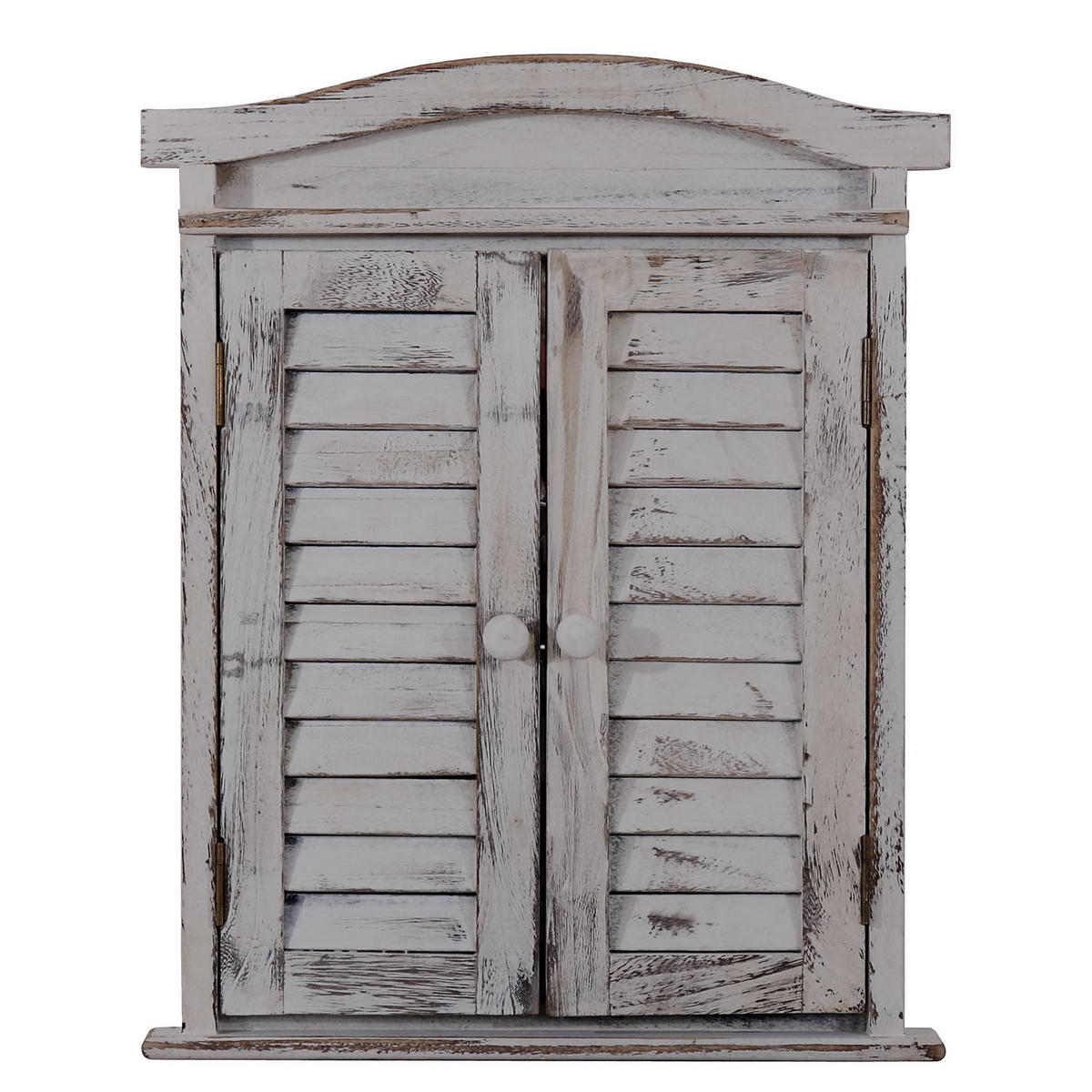 WANDSPIEGEL MIT FENSTERLÄDEN Hellgrau - Hellgrau, Holz (42/53/5cm) - MCW