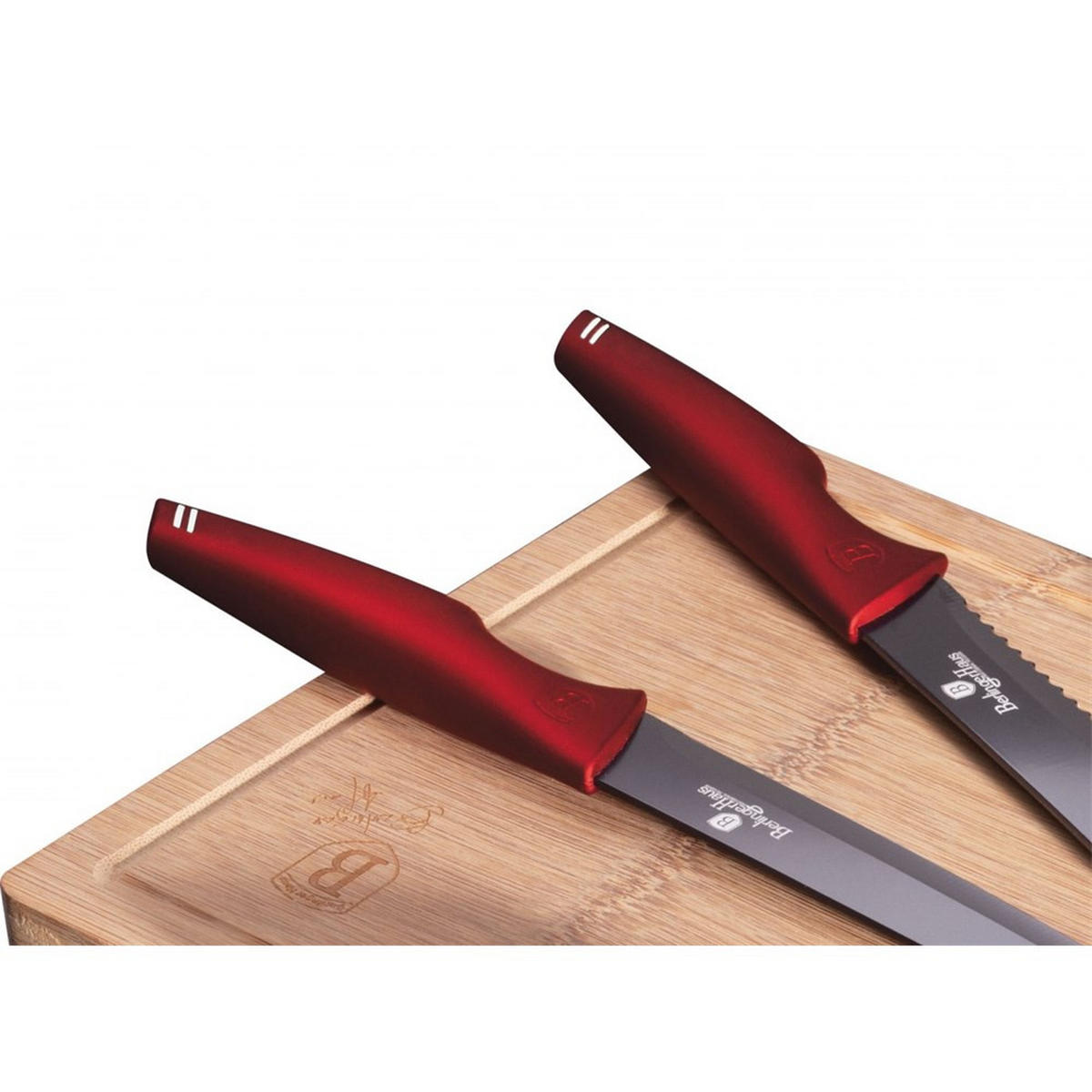 MESSERSET Silber 30/10/30 cm BH2704 - Silberfarben, Holz - Berlinger Haus